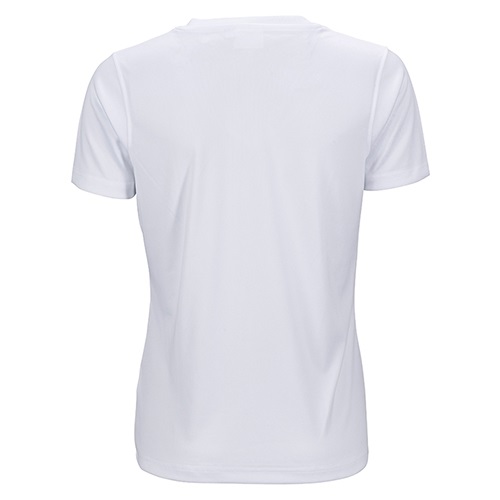 T-shirt actif femme, col V, couleur White, divers tailles