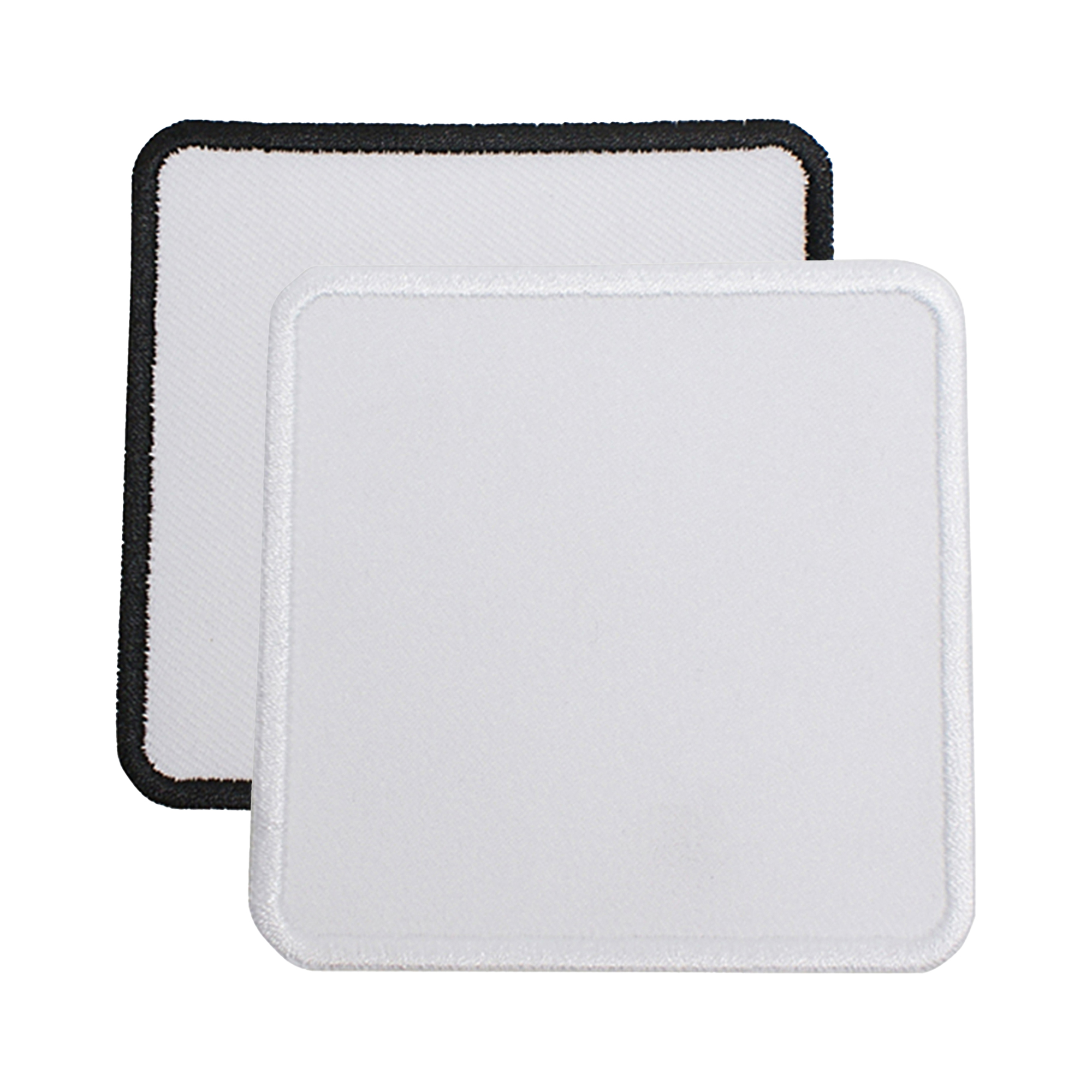 Etiquettes patch à coudre-carré, diverses tailles en couleurs