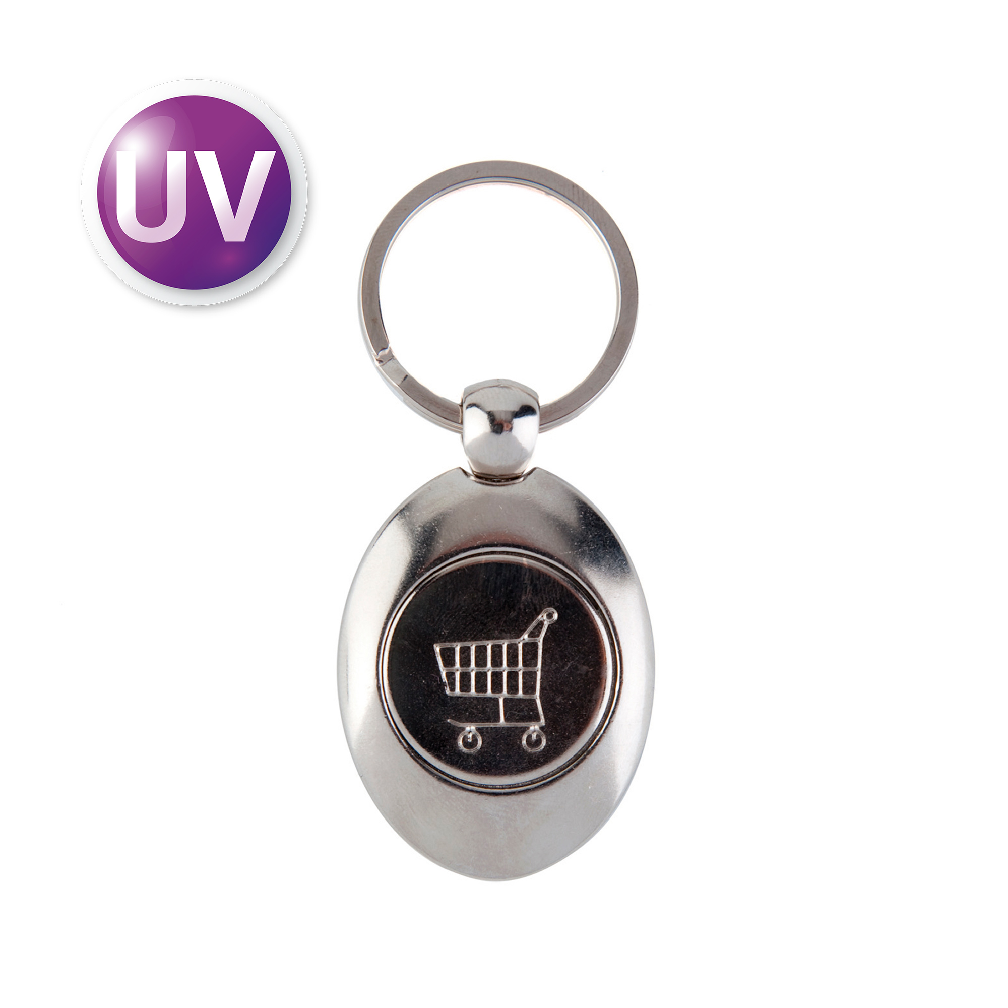 UV Druck Multiplexx Schlüsselanhänger, Metall, versch. Ausführungen