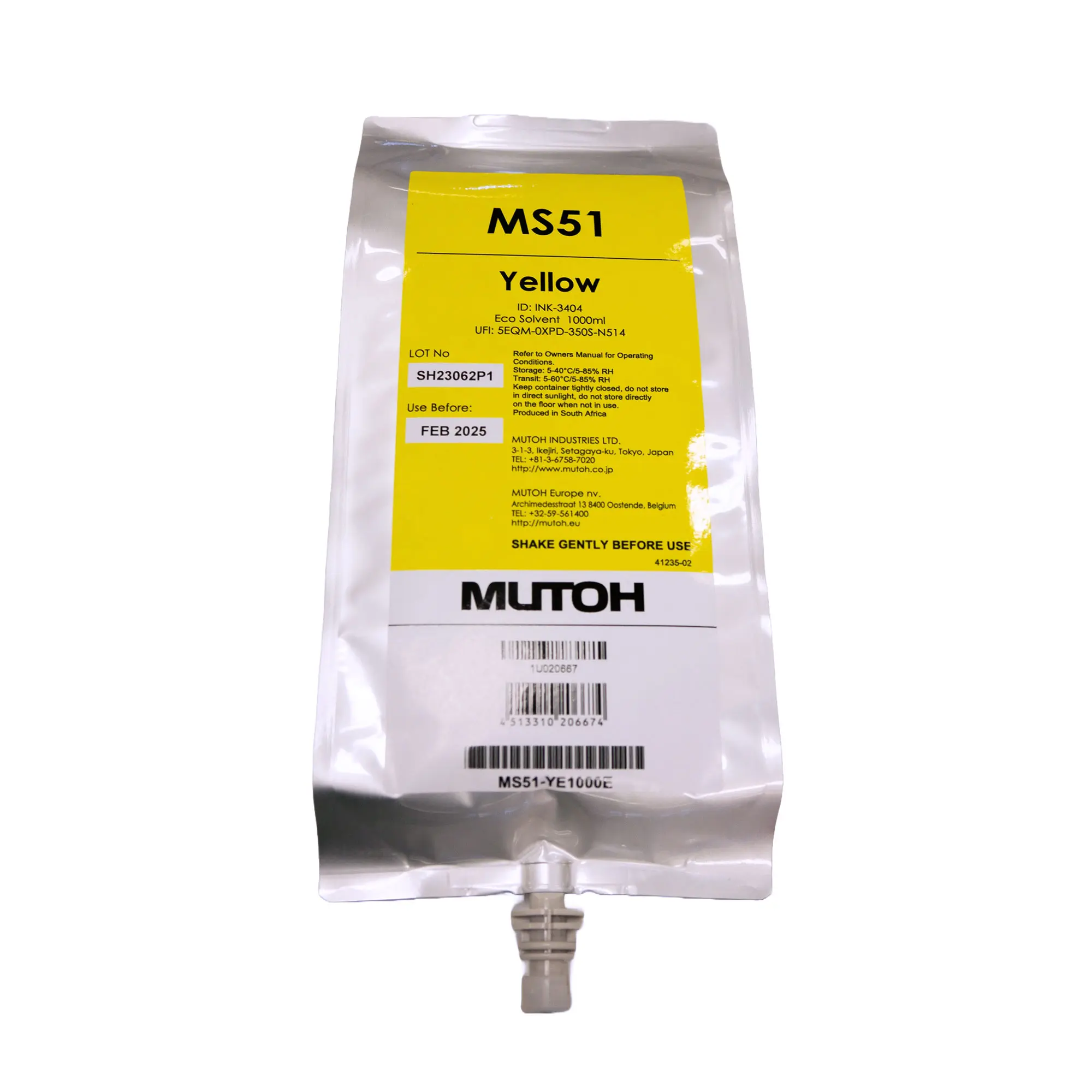 MS51 Eco Solvent Ink für XpertJet 1341 / 1641 / 1682, div. Farben, 1.000-ml-Beutel