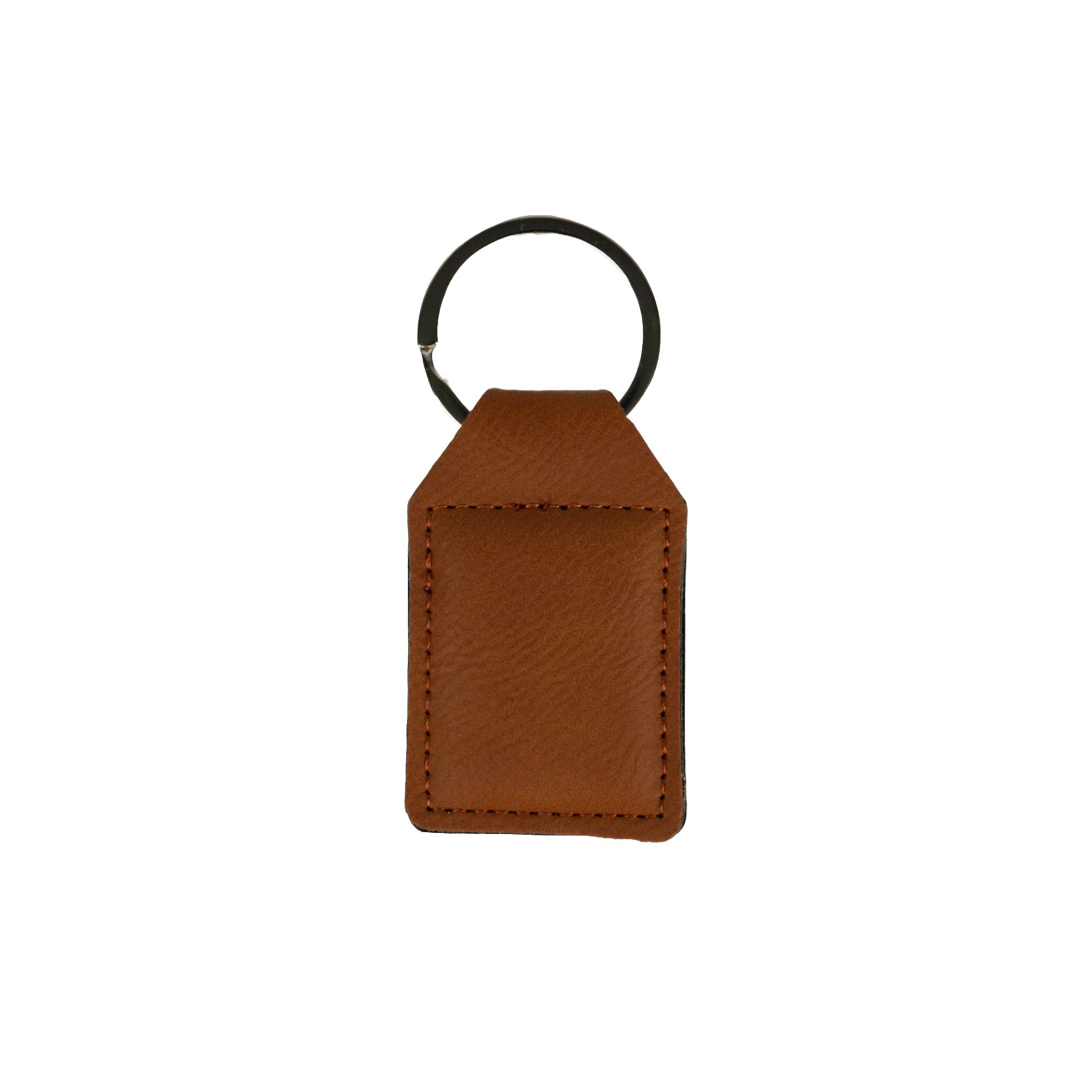 Porte-clés laser rectangulaire en similicuir 39 x 62 mm, div. couleurs