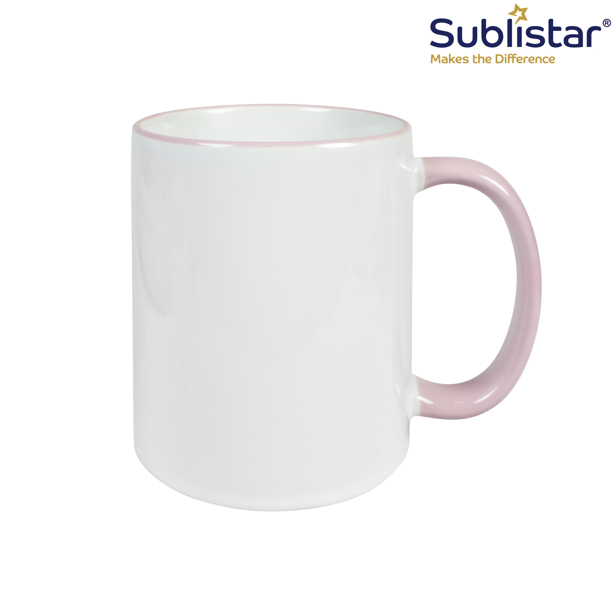 Keramiktasse RIM & HANDLE 11oz, Sublistar®-Coating, div. Farben