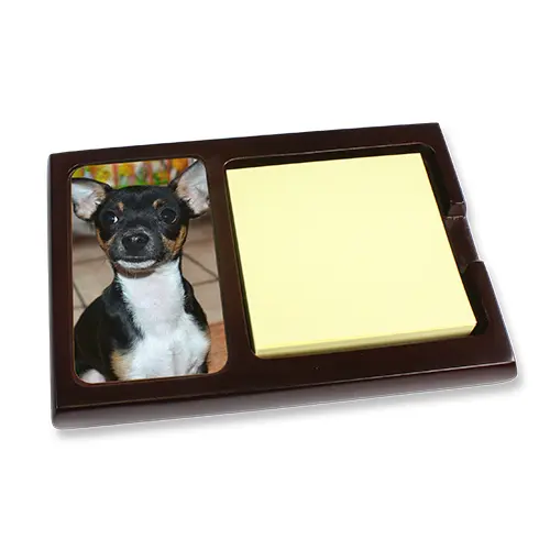 UNISUB Haftnotizen-Halter, Größe 160 x 108 mm, mit Aluminium Einsatz 50 x 89 mm