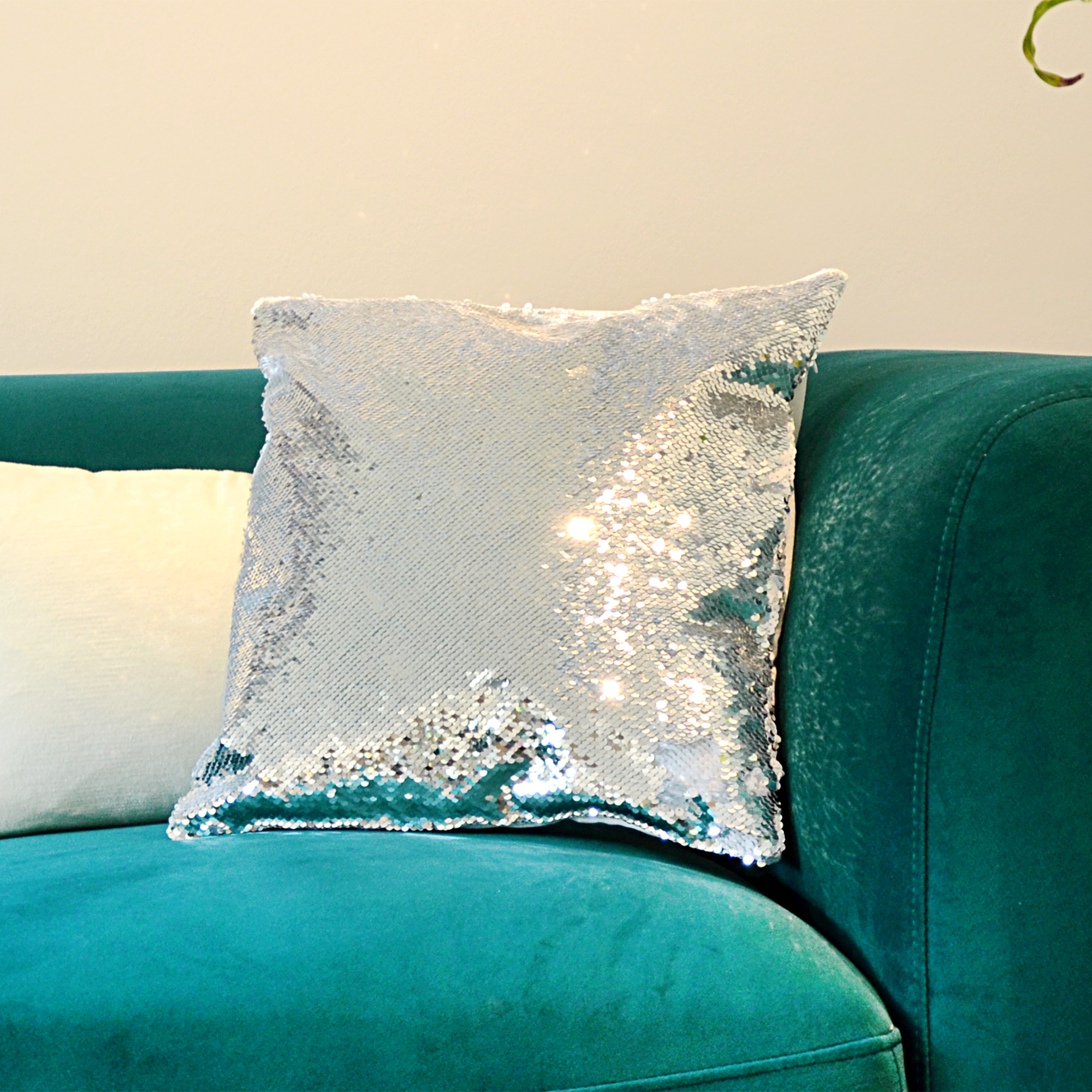 Housse de coussin à paillettes, en différentes tailles et couleurs