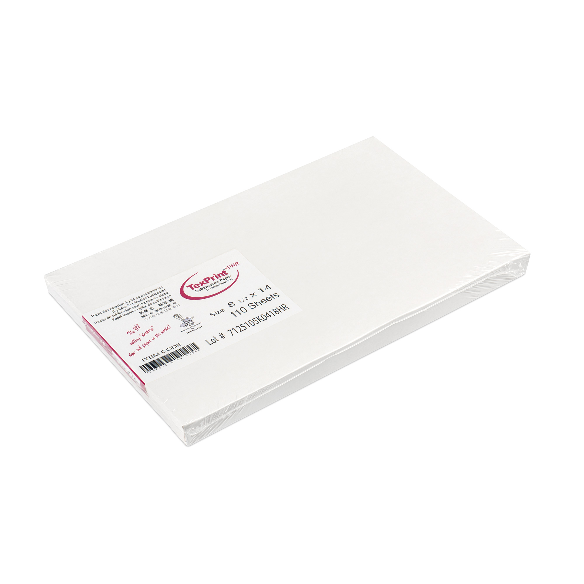 TexPrint® DT Light 105 g/qm, Sublimationspapier, div. Formate, 110 Blatt/Pack TexPrint® DT Light 105 g/qm, Sublimationspapier, div. Formate, 110 Blatt/Pack