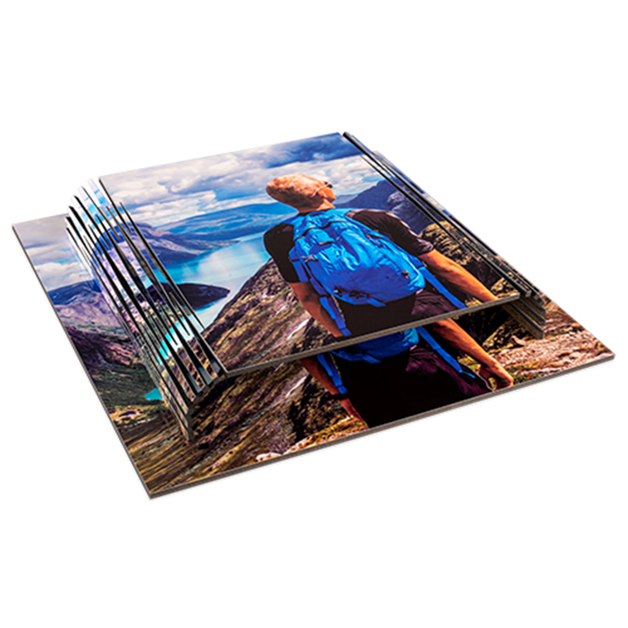 Kreative Fototafel aus 3 mm starker Hartfaserplatte, Set aus 2 Teilen, verschiedene Größen