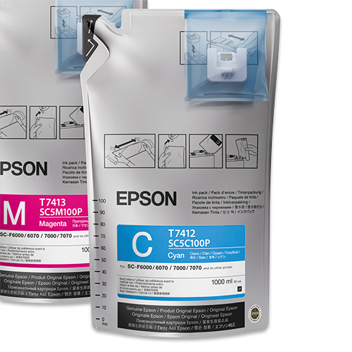 Epson UltraChrome DS, für SureColor F6000/F6200/F7200/F9200/F9300, 1.000 ml Beutel, verschiedene Farben
