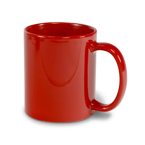 Ceramic mug LENA glossy for laser transfer 11oz, various colours, hand wash recommended