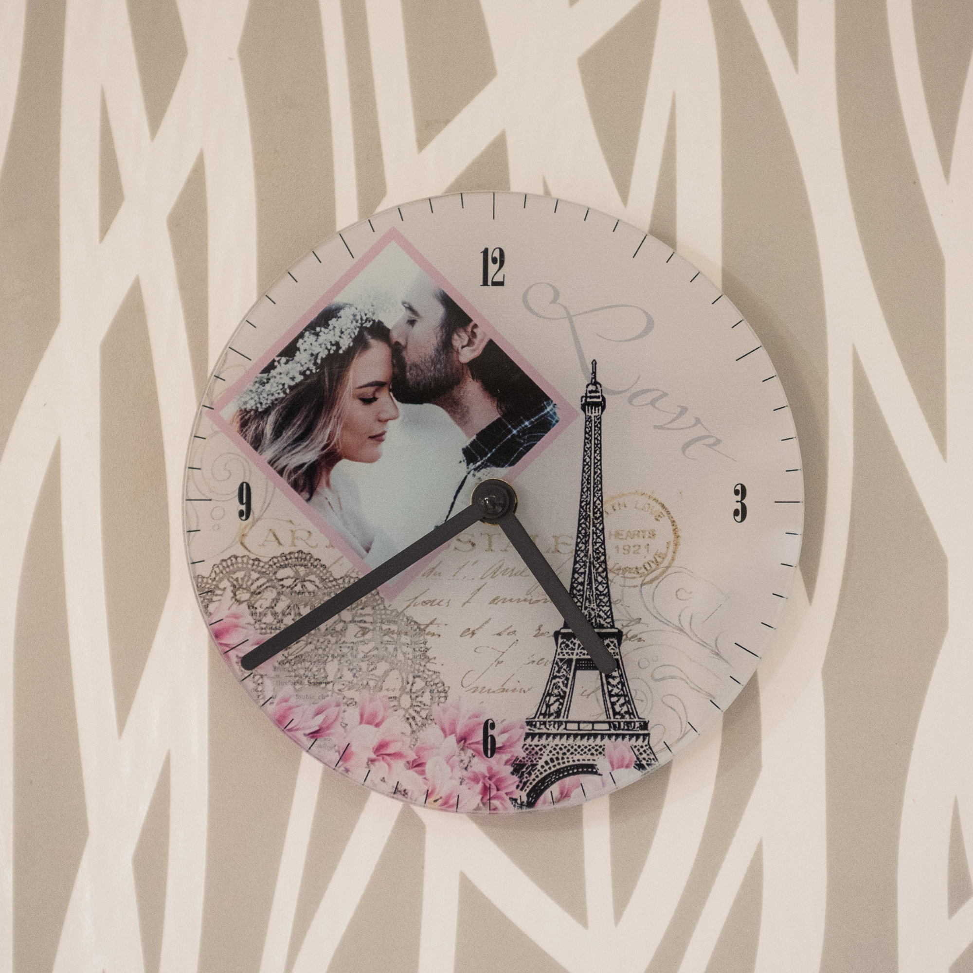 Horloge murale en verre lisse, diverses tailles