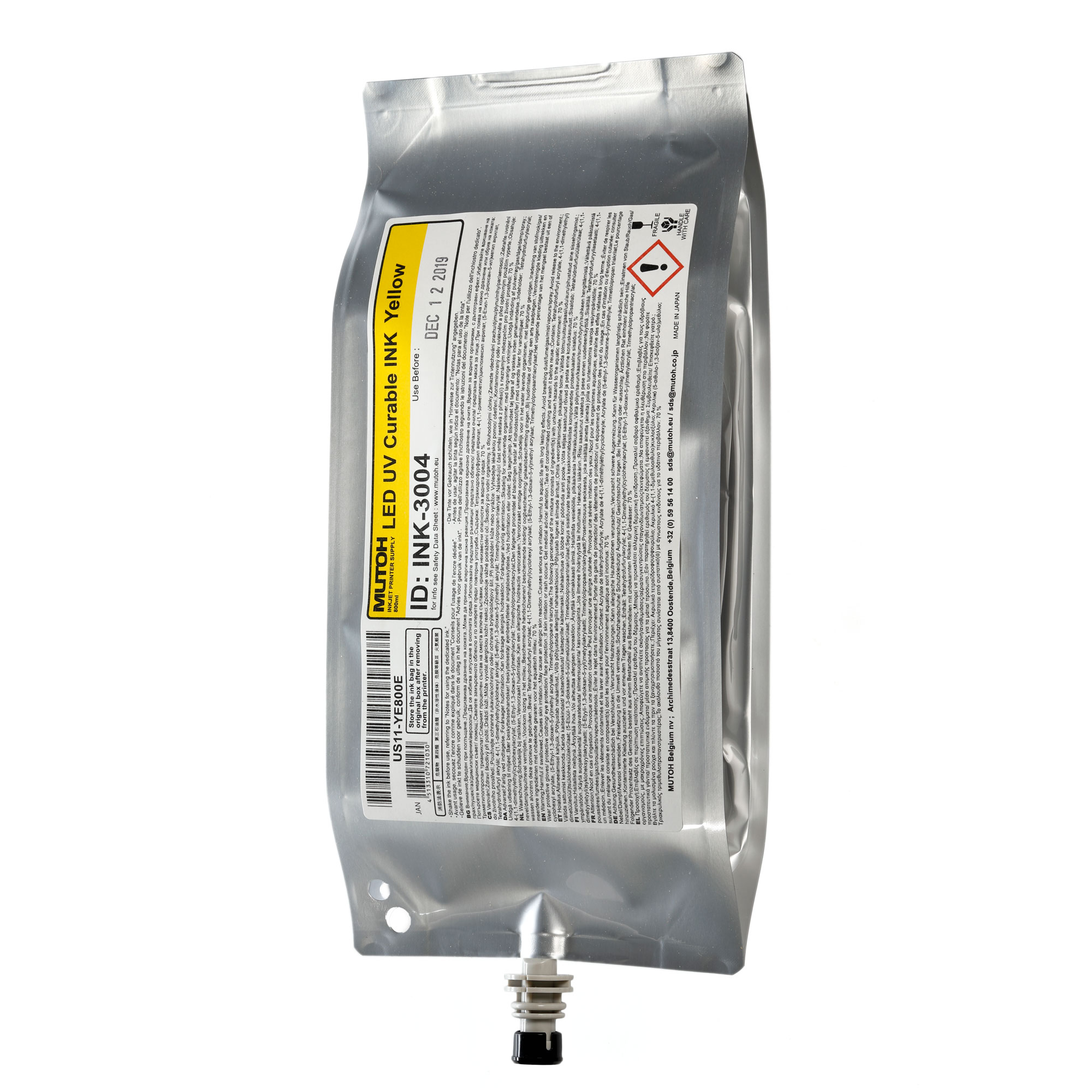 US11 Flex LED UV Ink, diverses couleurs, sachet de 800 ml