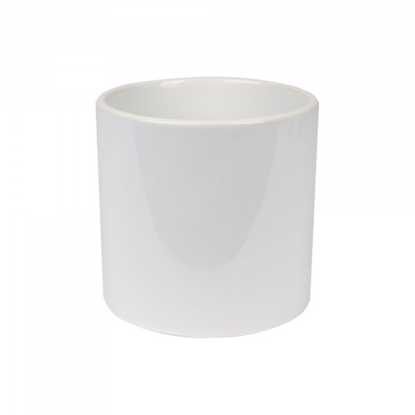 Flower pot made from white ceramic