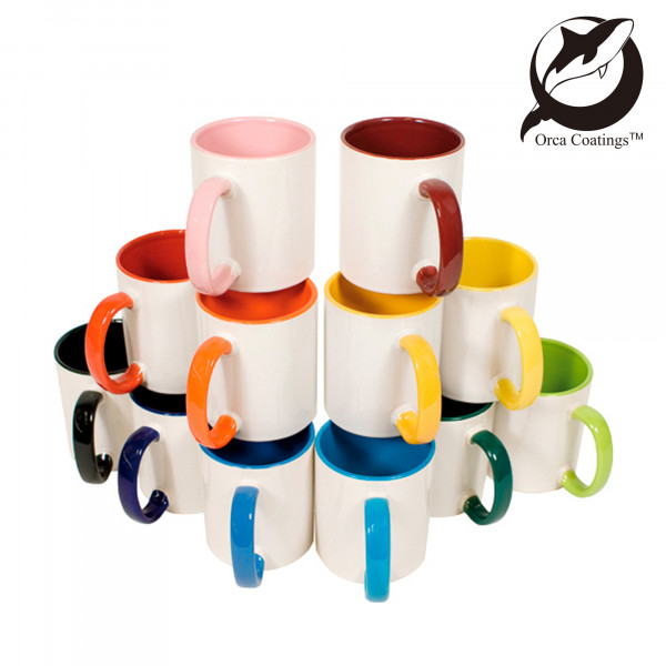 Tasse en céramique TWO TONES & HANDLE 11oz, Orca™ Coating