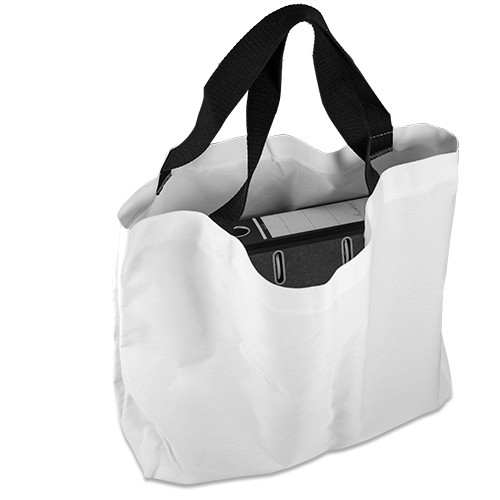 Sublistar® Strandtasche mit schwarzem Henkel und Bodenfalte