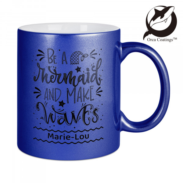 Ceramic mug LENA with mother of pearl effect