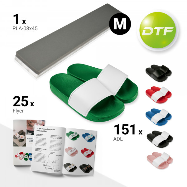 Medium-size starter kit of printable bathing slippers