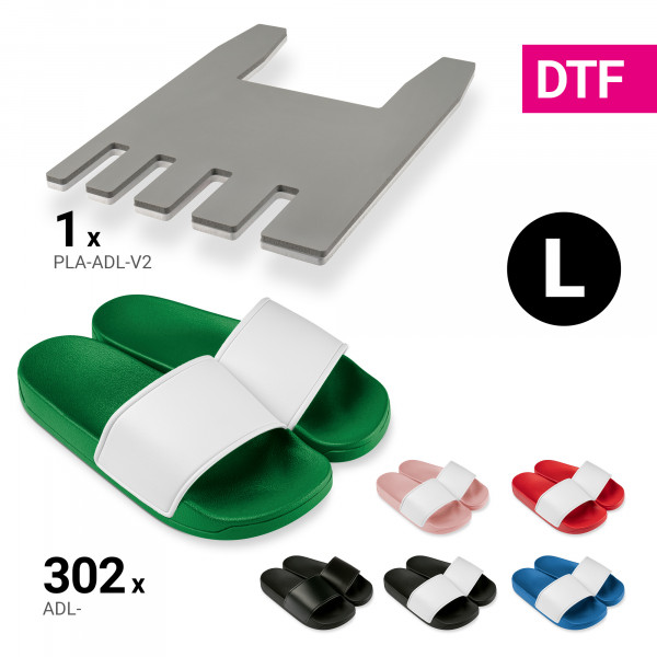 Large-size starter kit of printable bathing slippers