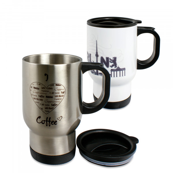 Stainless steel travel mug Ø 85 mm