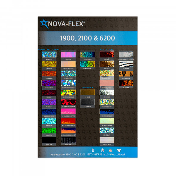 Nova-Flex colour chart Serie 1900/2100 and 6200