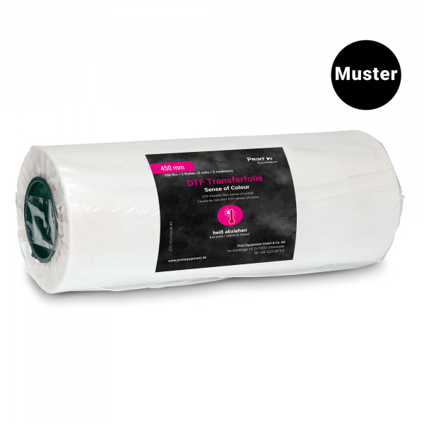 Muster DTF Transferfolie Sense of Colour / Hot Peel, Matt Coated