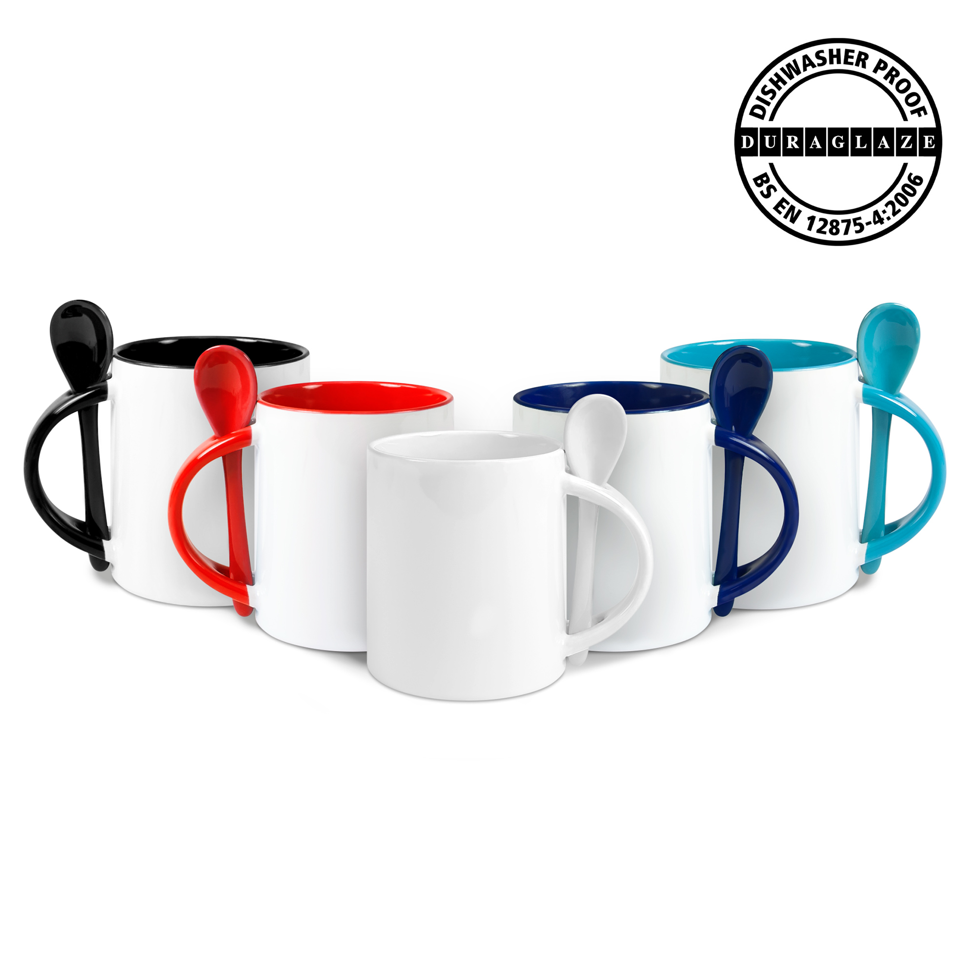 11oz Sublimation Ceramic mug with spoon