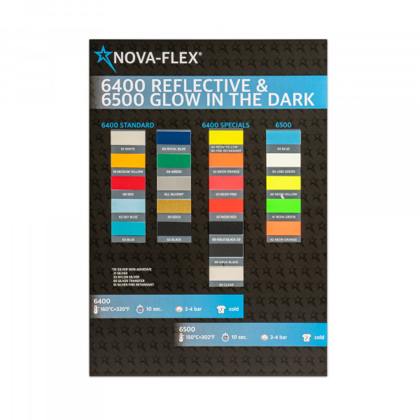 Nova-Flex colour chart Serie 6400 and 6500