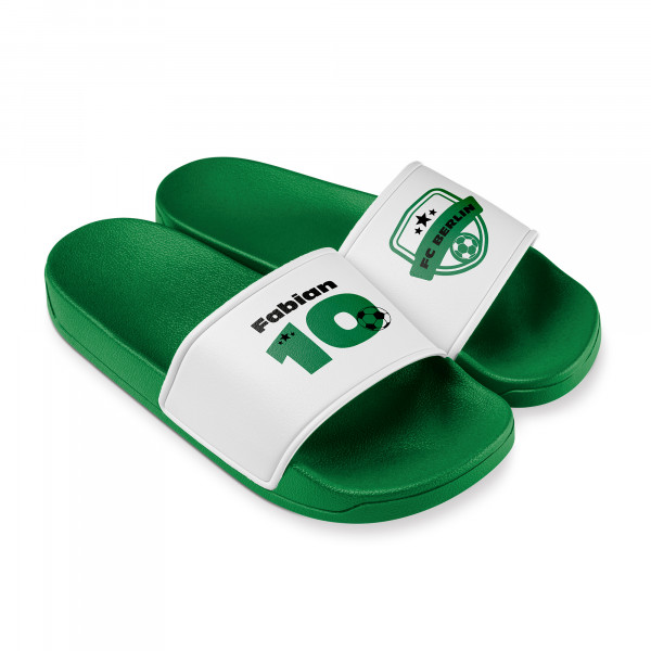 Bathing slippers with printable flap (for DTF)