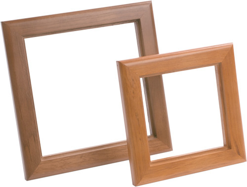 Dark wooden frame, size 195 x 195 mm