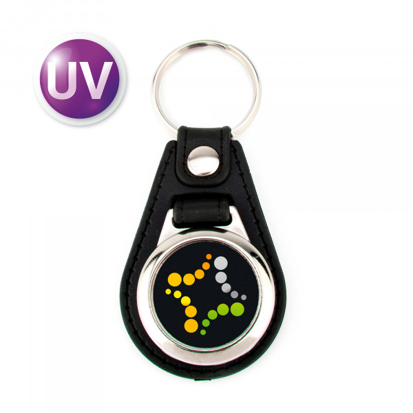 UV Multiplexx Keychain metal faux leather