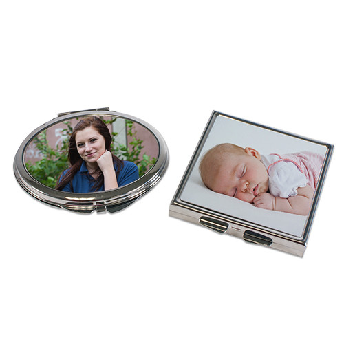 Mirror for handbags with aluminium plate