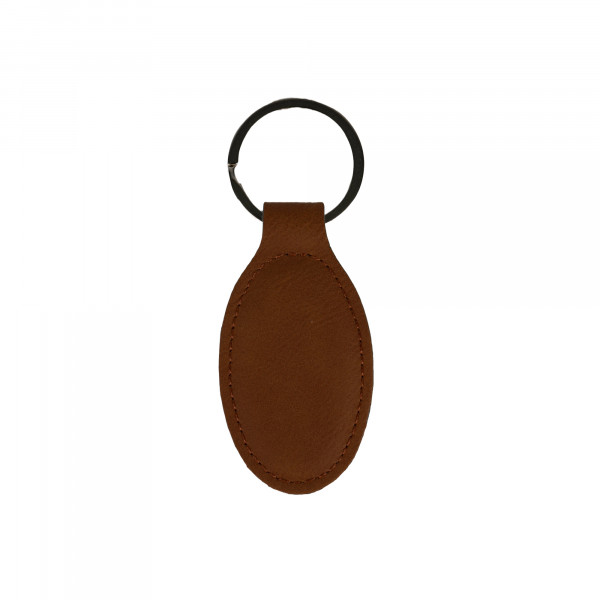 Laser key fob oval made of imitation leather