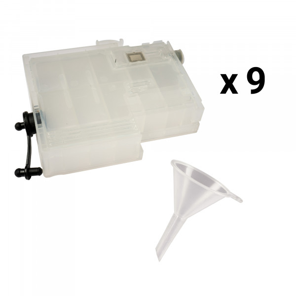 Refillable empty cartridge set for Polyprint® TexJet® shortee²