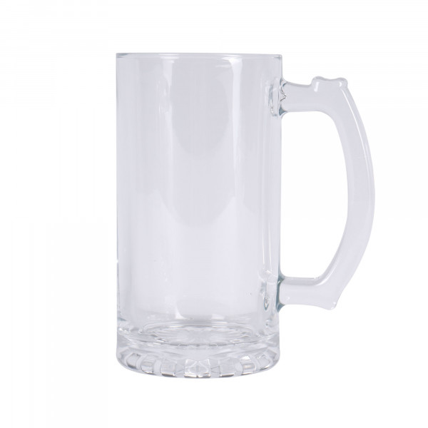 Glass beer mug, 16oz, clear, Orca™ Coating