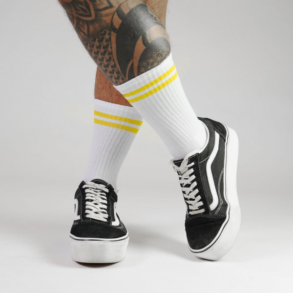 Mr Socks tennis socks yellow/white