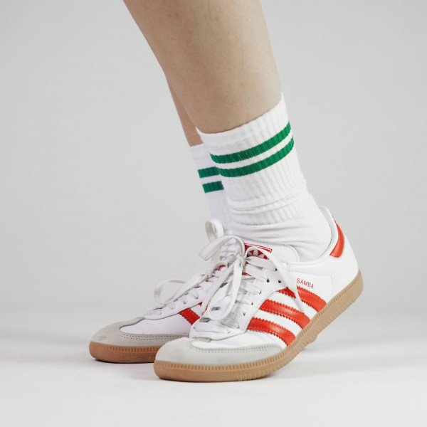 Mr. Socks Chaussettes de Tennis Vert/Blanc