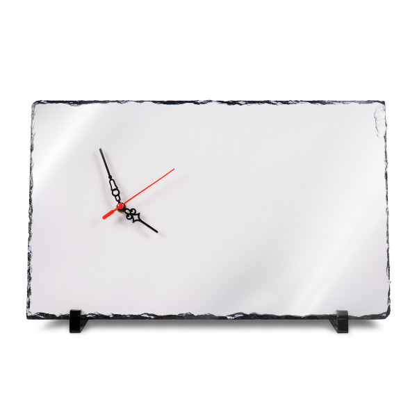 Sublistar® Horloge de table en ardoise en forme rectangulaire