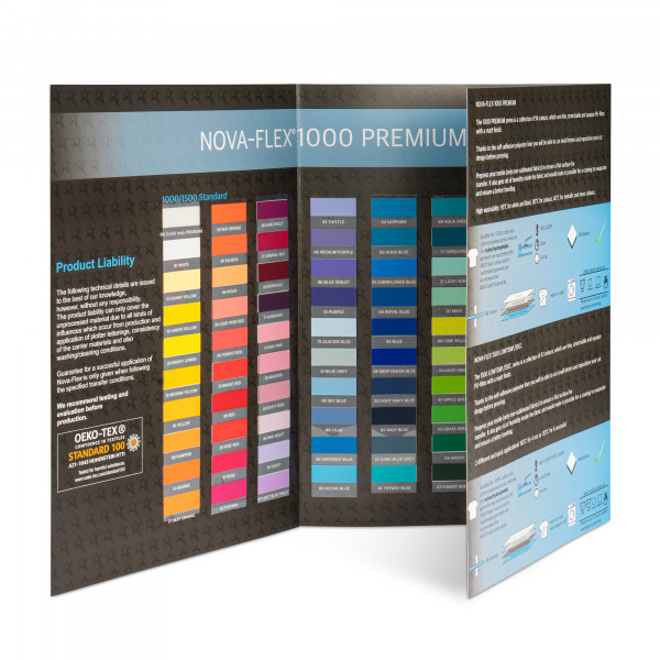 Nova-Flex colour chart Serie 1000 and 1500