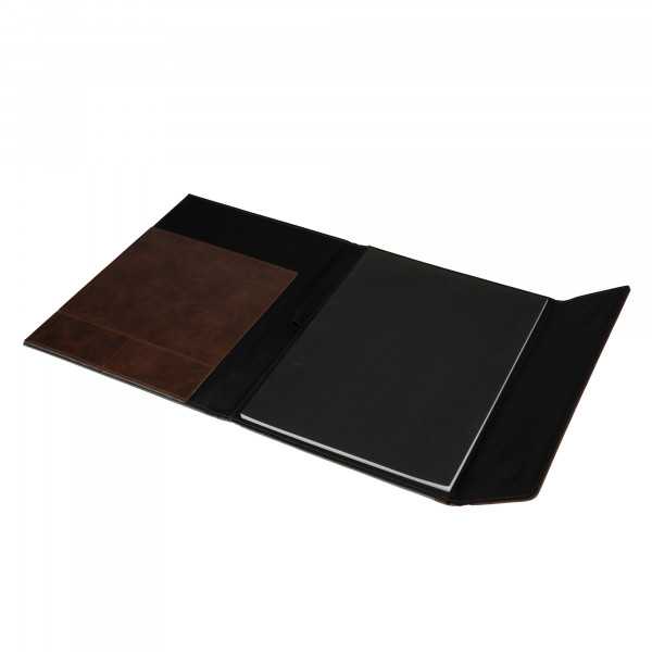 Laser document folder A4 with imitation leather flap