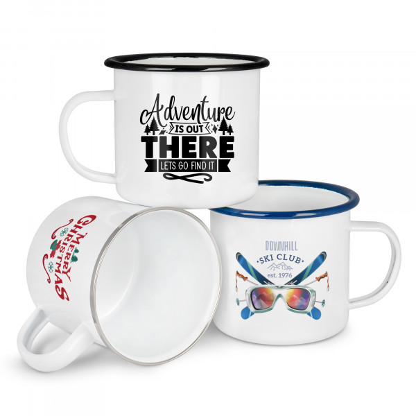 Enamel mug white 18oz