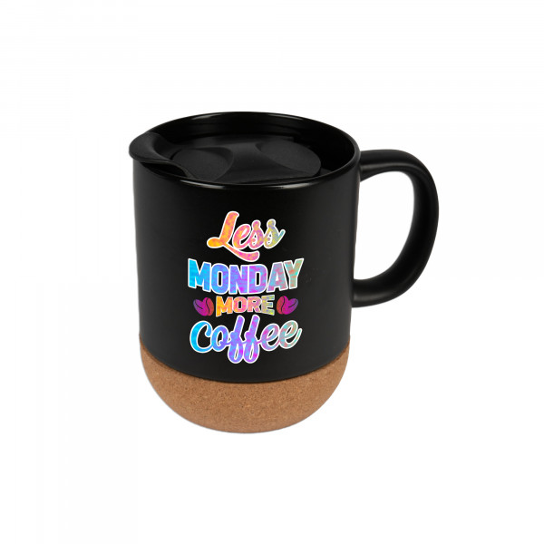 Laser ceramic cup BEN with removable cork base